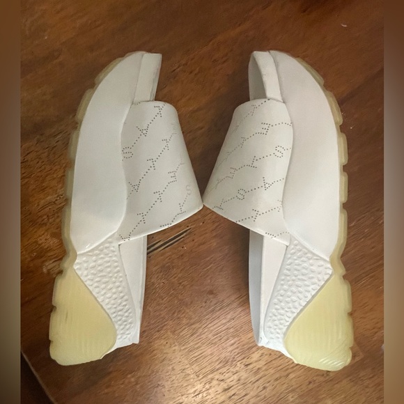 STELLA MCCARTNEY AUTHENTIC Platform Slides Mules White - Picture 6 of 14